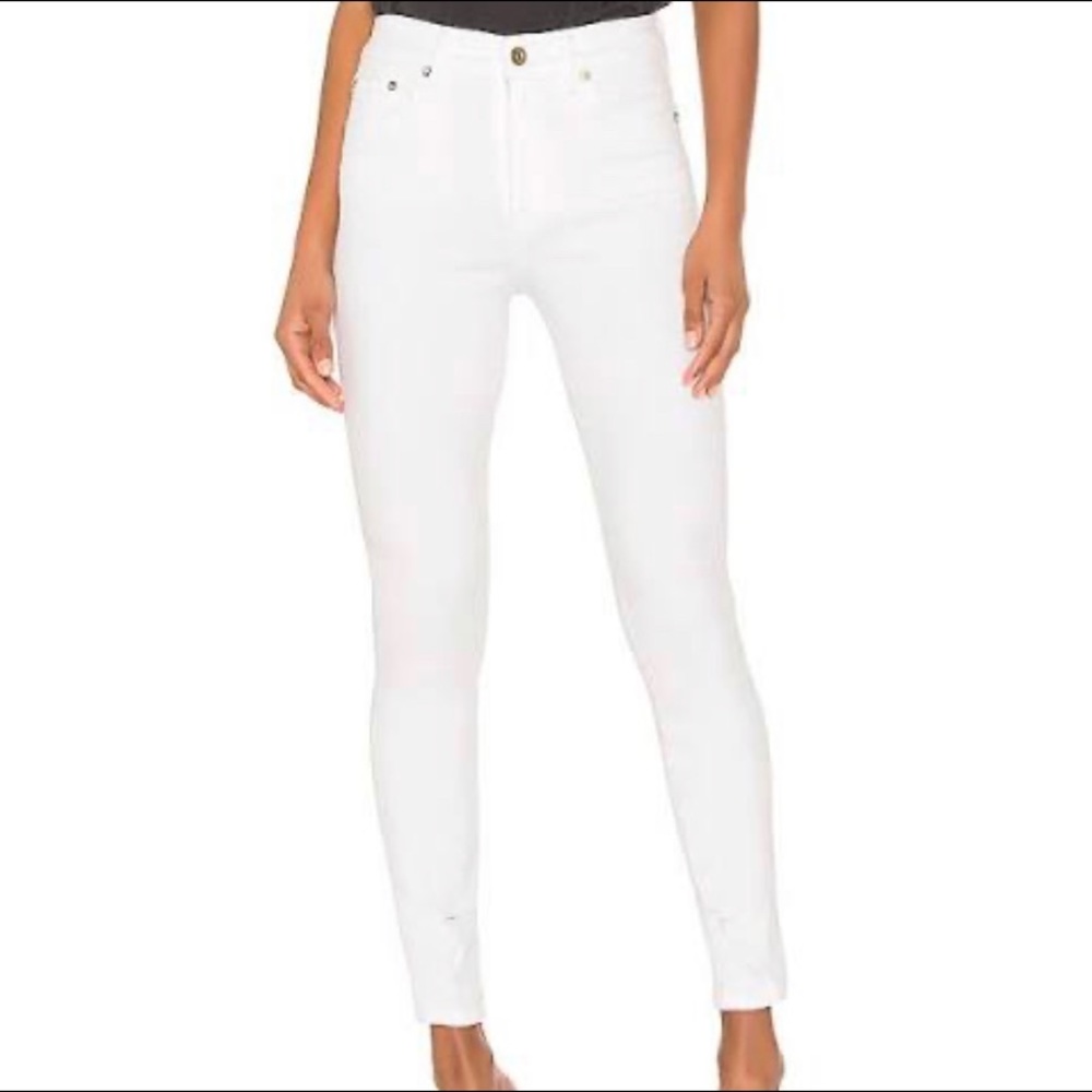Pistola cropped white skinny jeans size 27